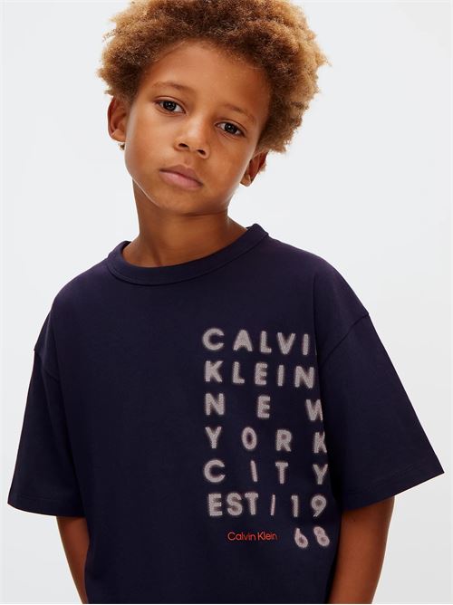 square logo t-shirt CALVIN KLEIN JEANS | LVCKSJA02BCFE
